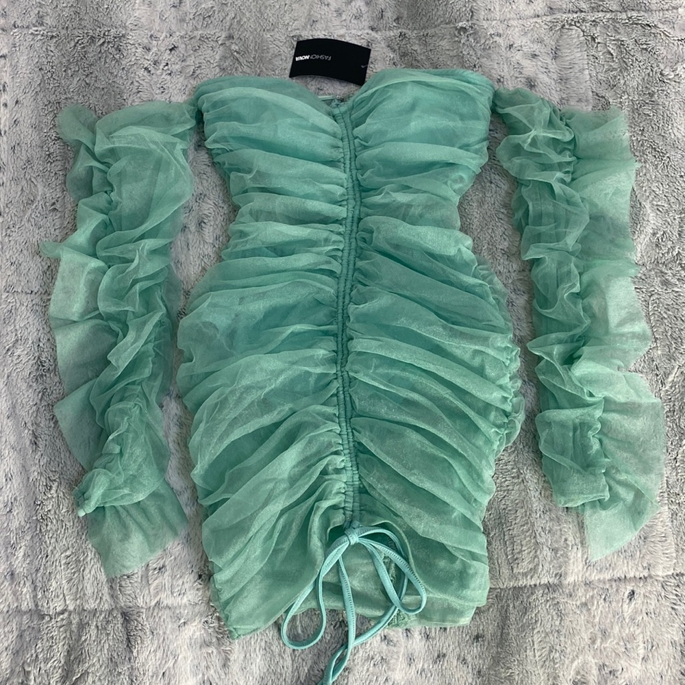 Fashion Nova mint green dress